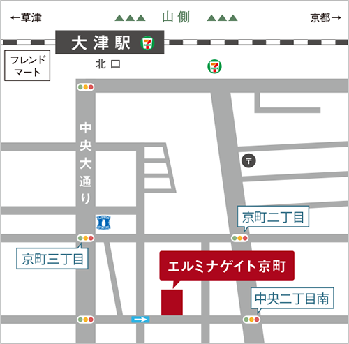 ホテル エルミナゲイト京町 アクセスマップ